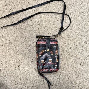 Sakroots Black Multicolor Patterned Crossbody Bag